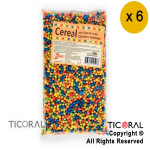 CEREAL CHOCOLATE COLOR MULTICOLOR  X 6 paquetes X200GR ARGENFRUT